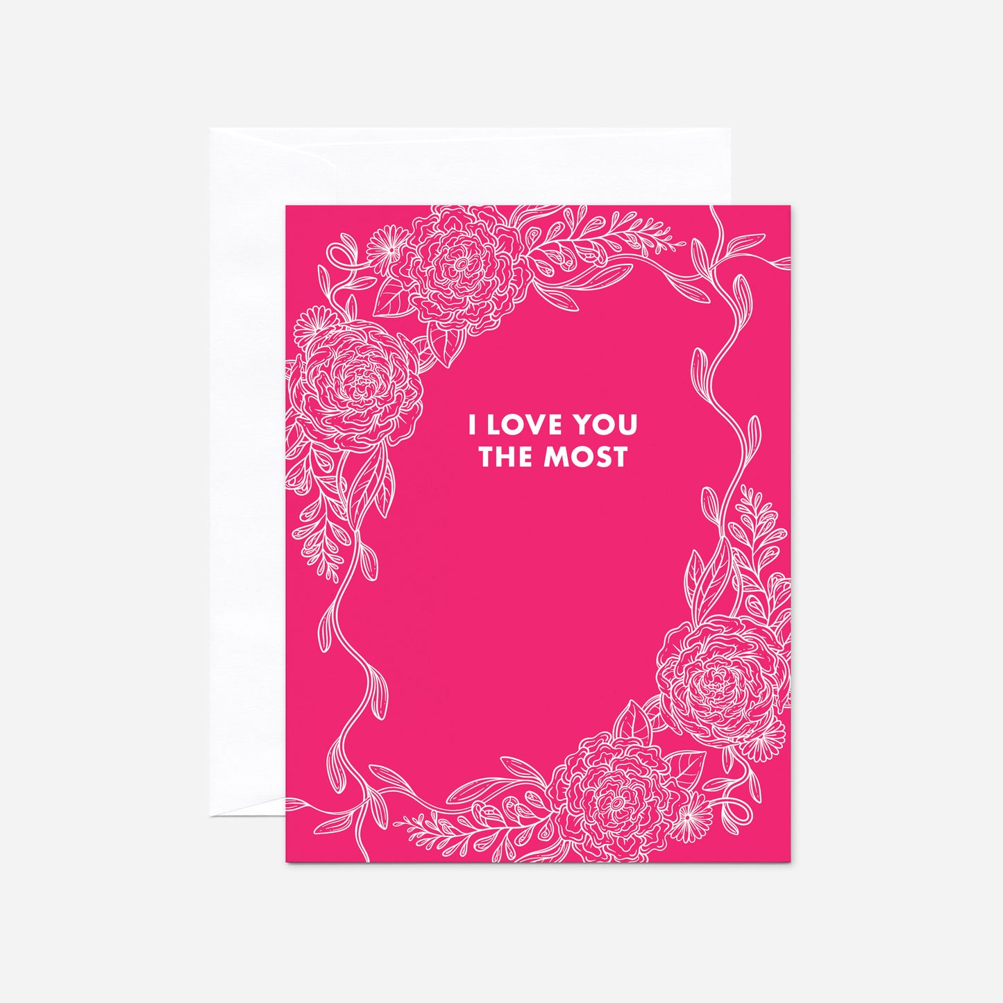 Set of 8 "I Love You The Most" Greeting Cards