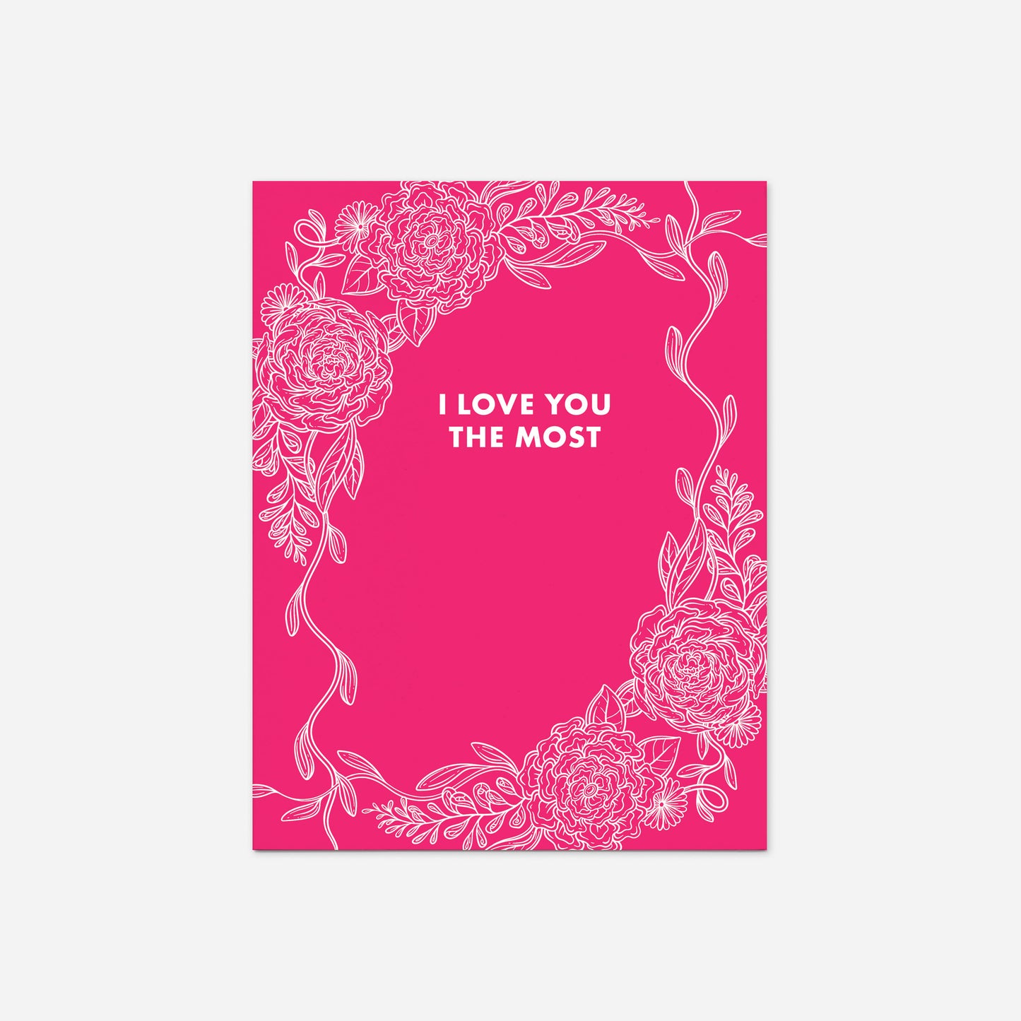 Set of 8 "I Love You The Most" Greeting Cards