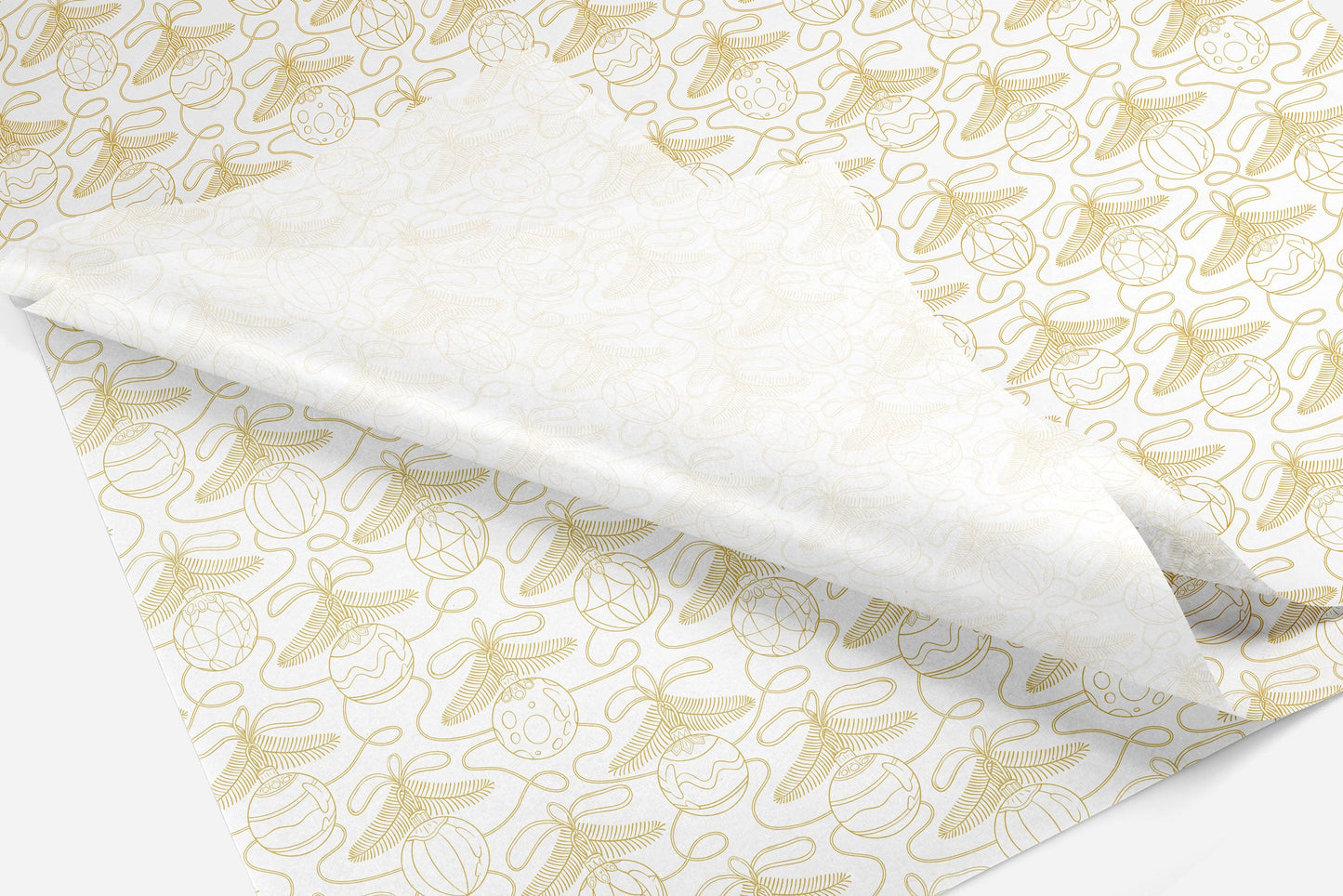 "Silver Christmas Ornaments" Tissue Paper