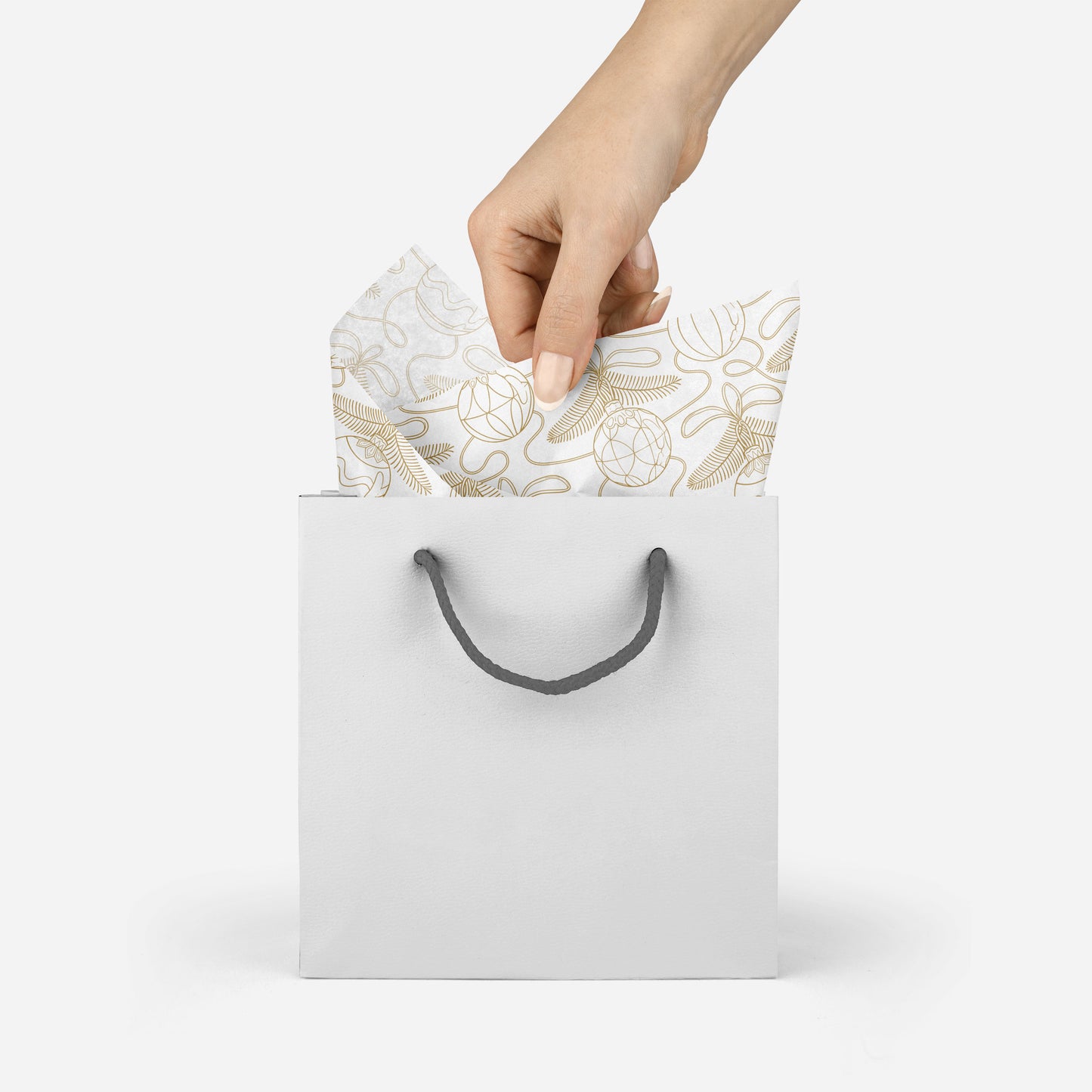 "Golden Christmas Ornaments" Tissue Paper