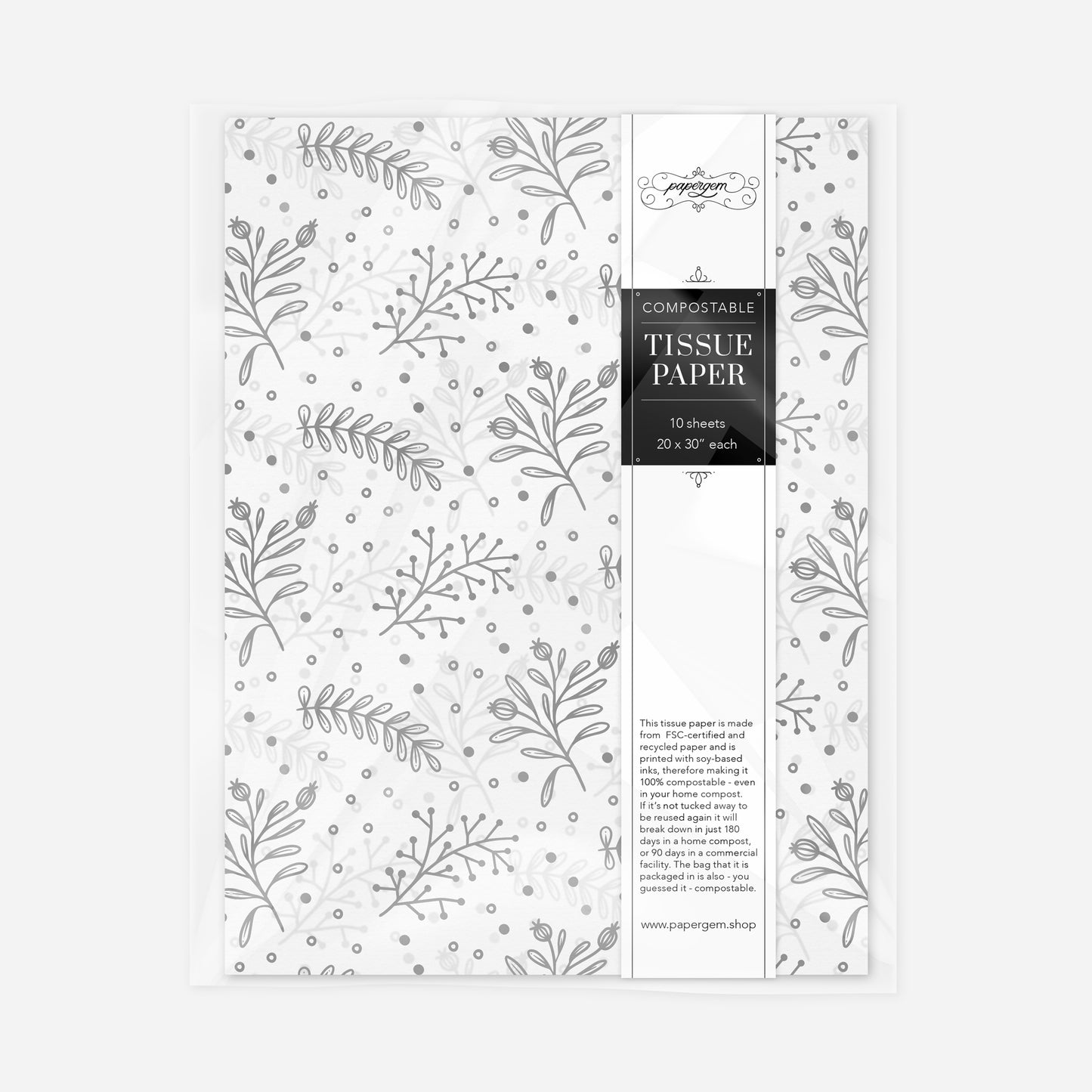 Silvery Winter Florals