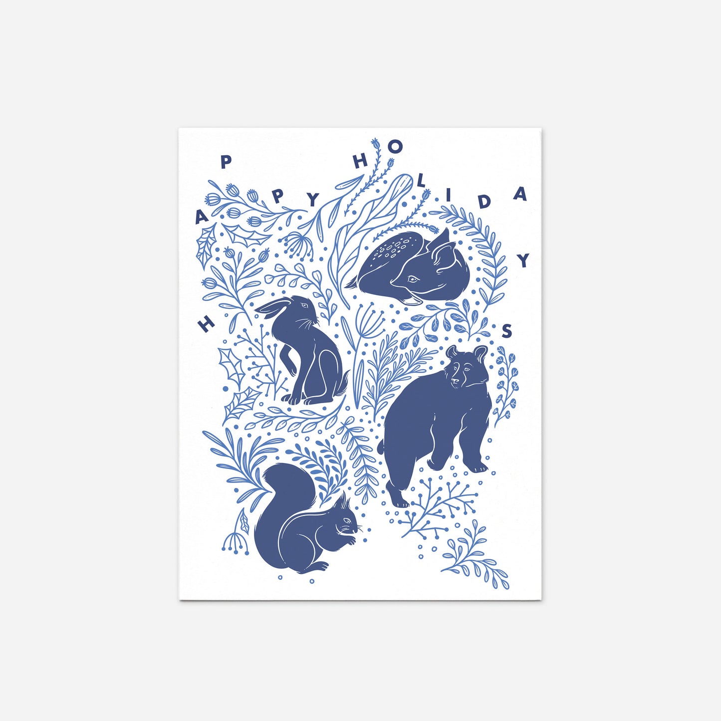 Set of 8 "Winter Animals" Greeting Cards