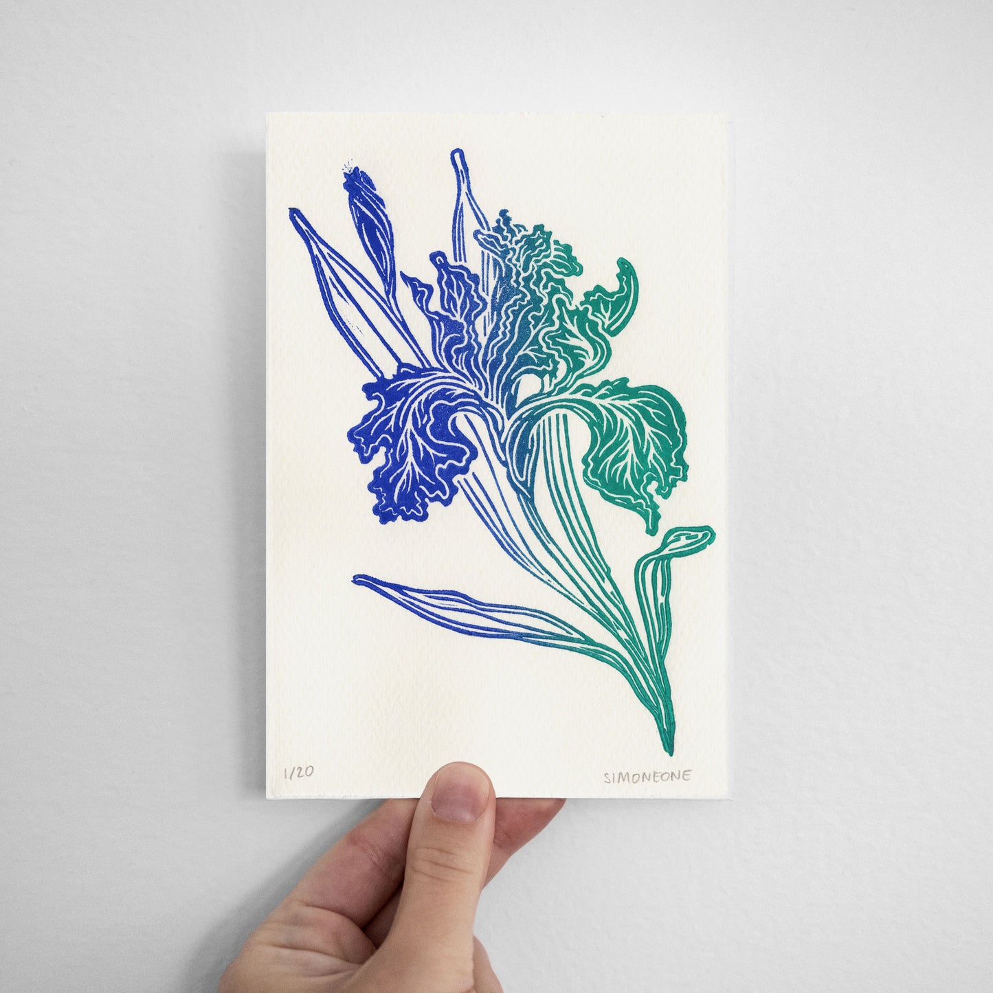"Iris" Linocut Print
