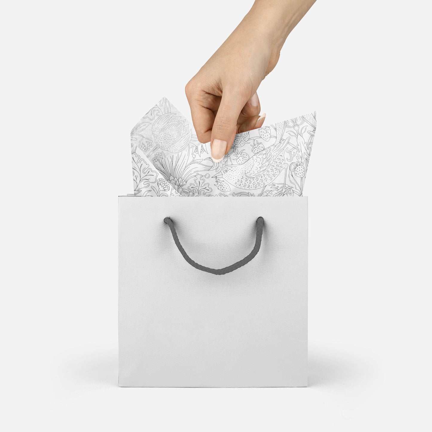 "Silver Strawberry Thief" Tissue Paper