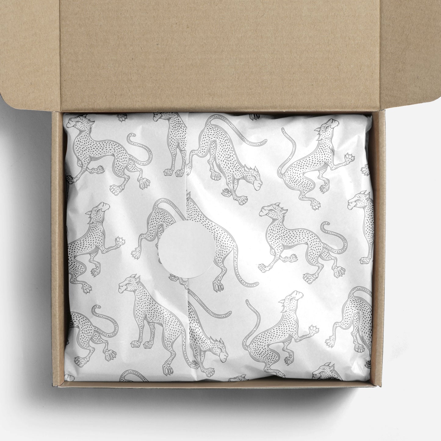 "Silver Cheetahs" Tissue Paper