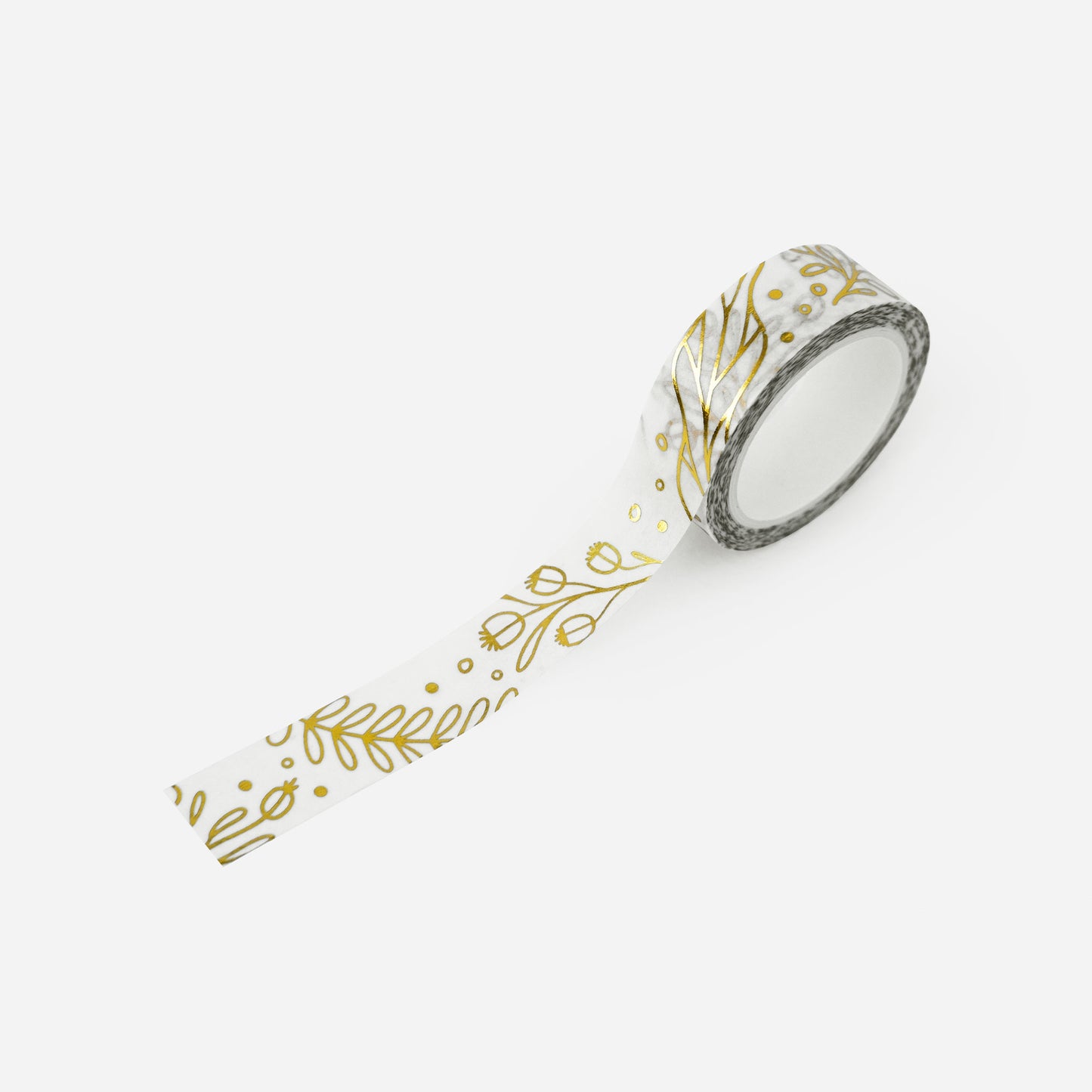 "Golden Winter Florals" Biodegradable Washi Tape