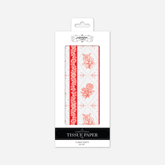 Red Roses Tissue Paper