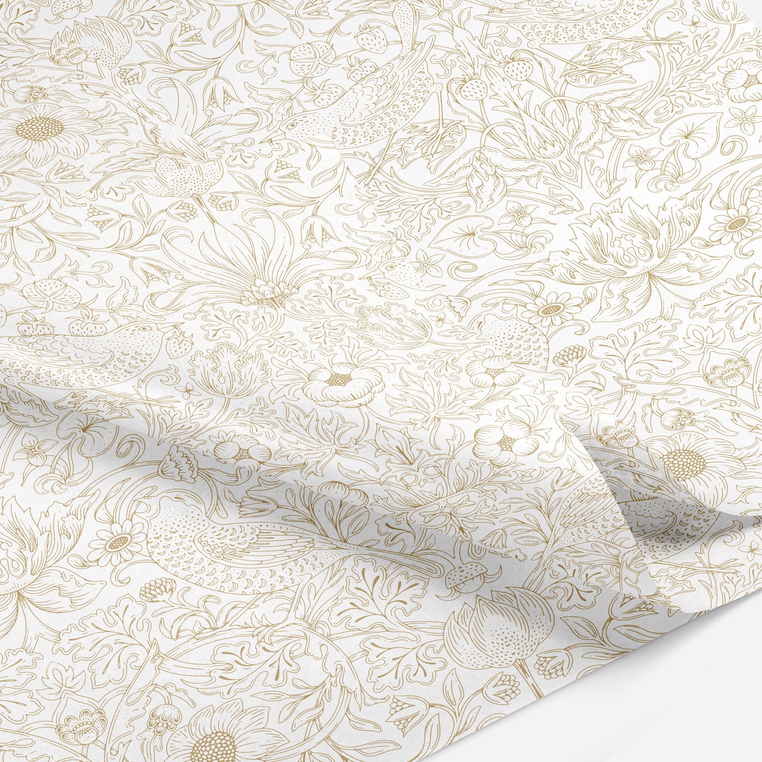 biodegradable and compostable tissue paper with a william morris inspired design