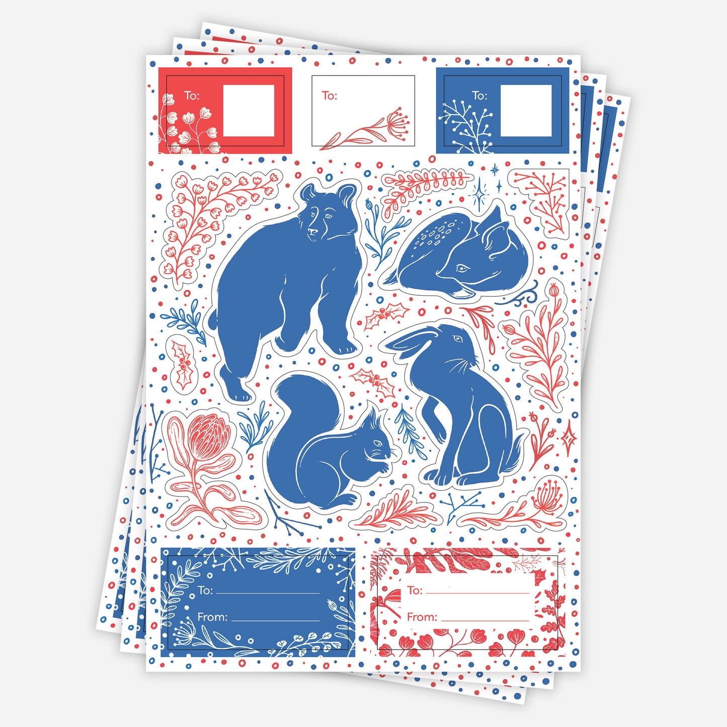 "Winter Animals" Sticker Sheets