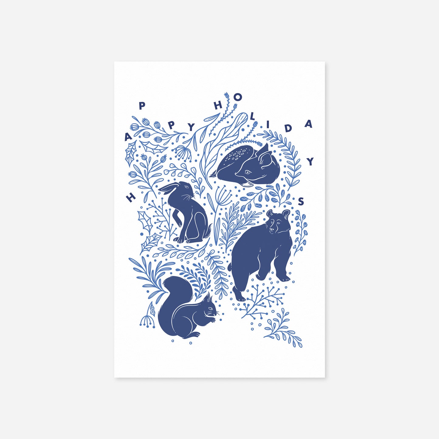 "Winter Animals" Postcard