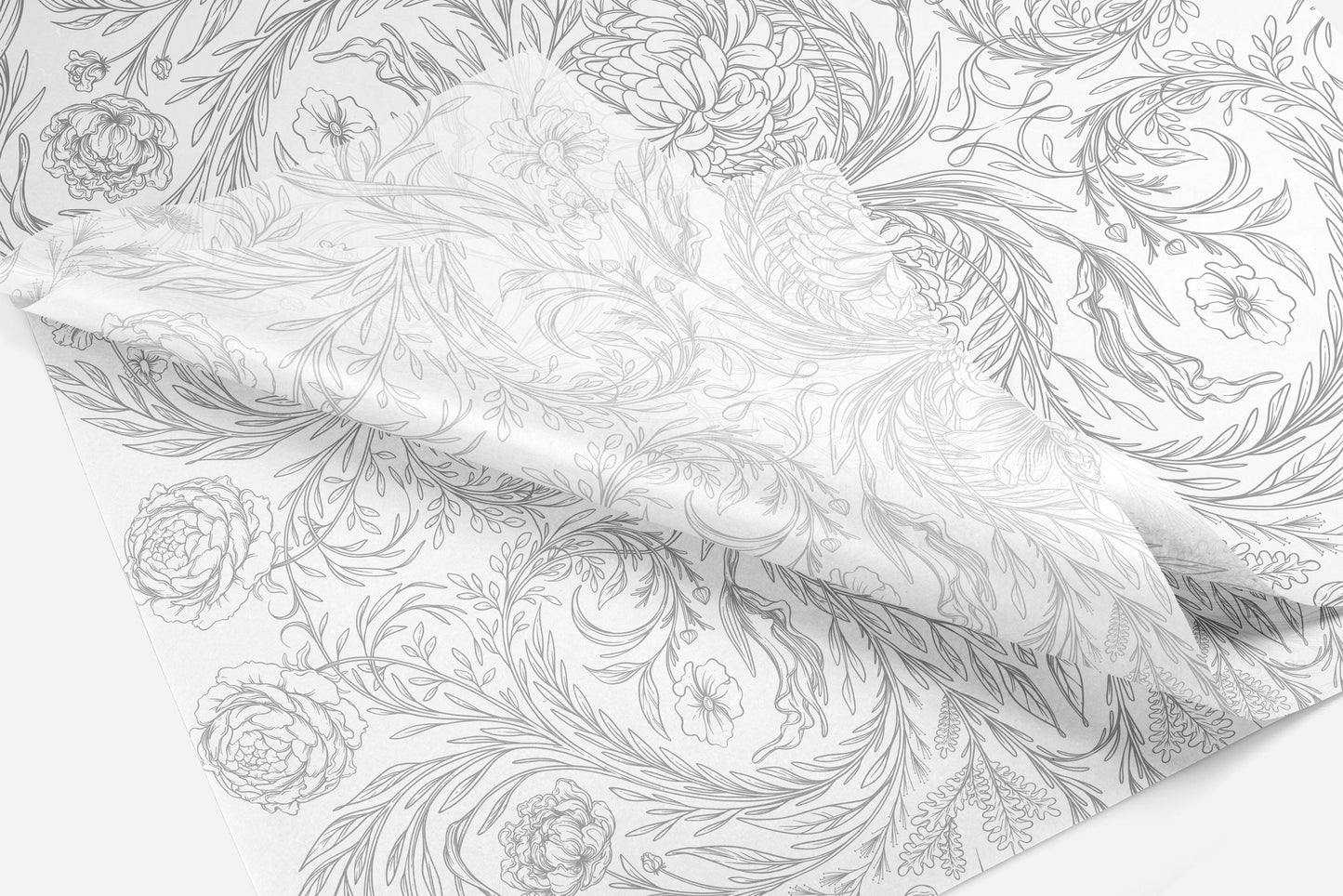 "Silver Royal Gardens" Tissue Paper