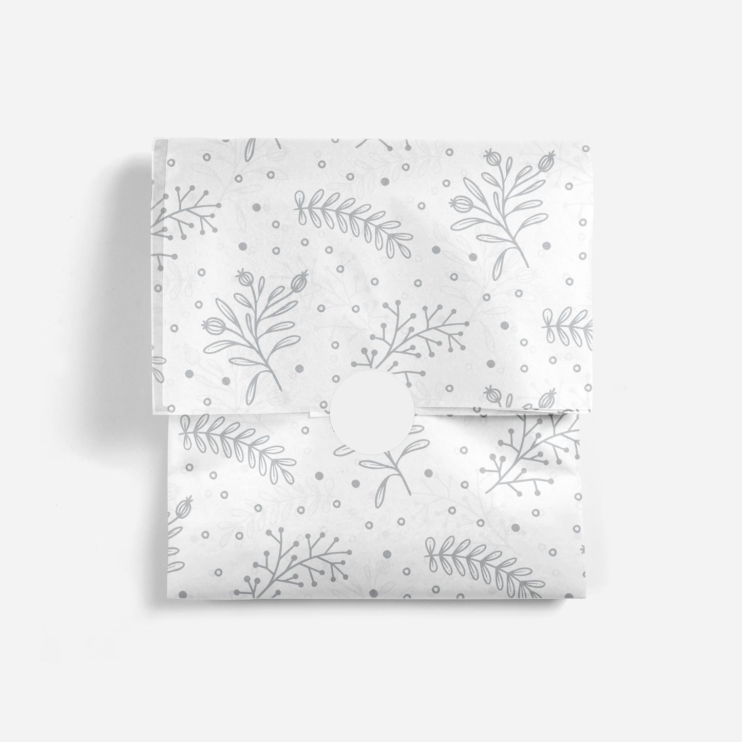 Blue Slate Floral Wrapping Paper - 20 Sheets