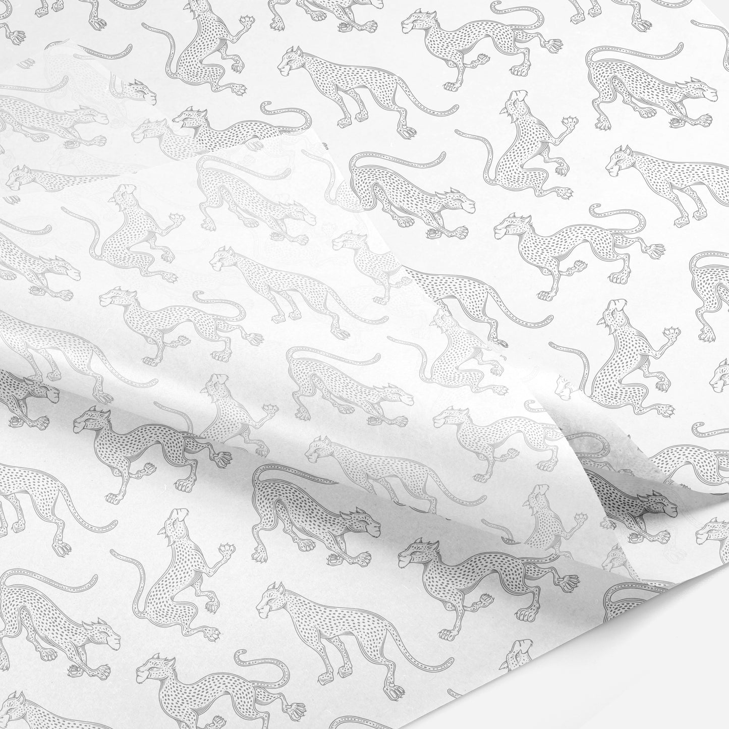 "Silver Cheetahs" Tissue Paper